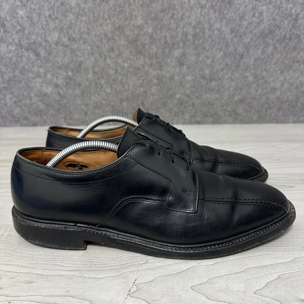 Allen Edmonds Hillcrest Dress Shoes Men 11.5 Black Leather Bicycle Toe‎ Derby
